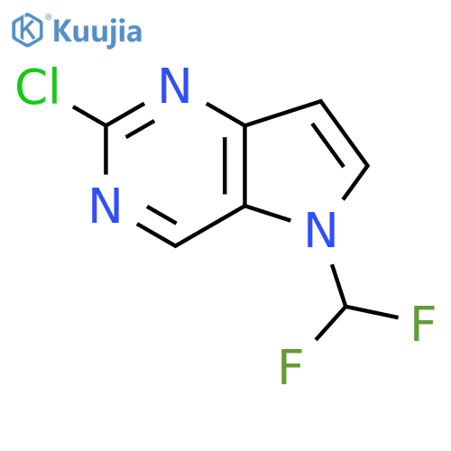 2-Chloro-5-(difluoromethyl)-5H-pyrrolo[3,2-d]pyrimidine structure