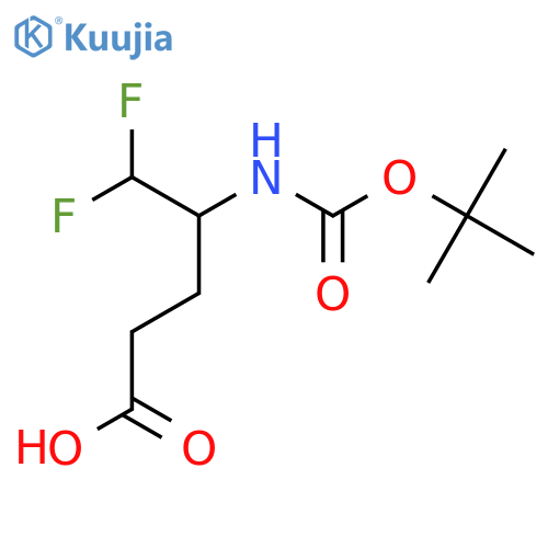 4-{[(Tert-butoxy)carbonyl]amino}-5,5-difluoropentanoic acid structure