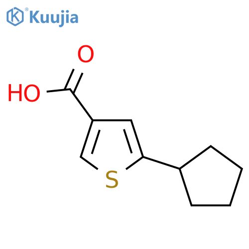 5-Cyclopentylthiophene-3-carboxylic acid structure