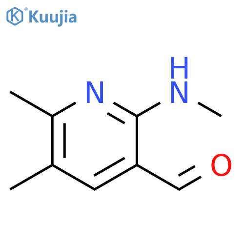 5,6-dimethyl-2-(methylamino)pyridine-3-carbaldehyde structure