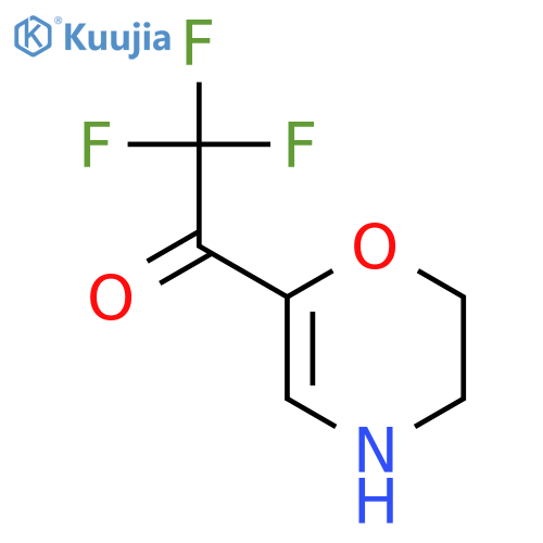 1-(5,6-Dihydro-4H-[1,4]oxazin-2-YL)-2,2,2-trifluoro-ethanone structure