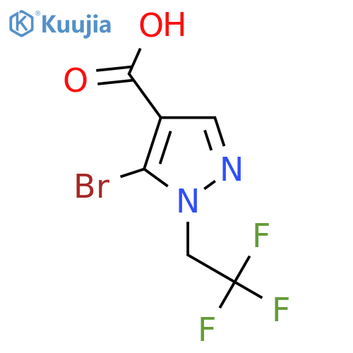 5-Bromo-1-(2,2,2-trifluoroethyl)-1H-pyrazole-4-carboxylic acid structure