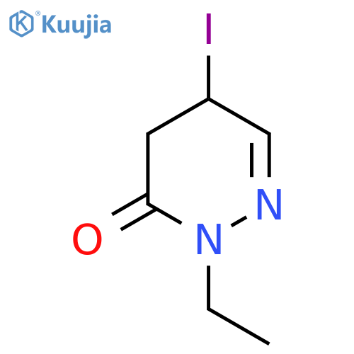 2-Ethyl-5-iodo-4,5-dihydropyridazin-3(2H)-one structure