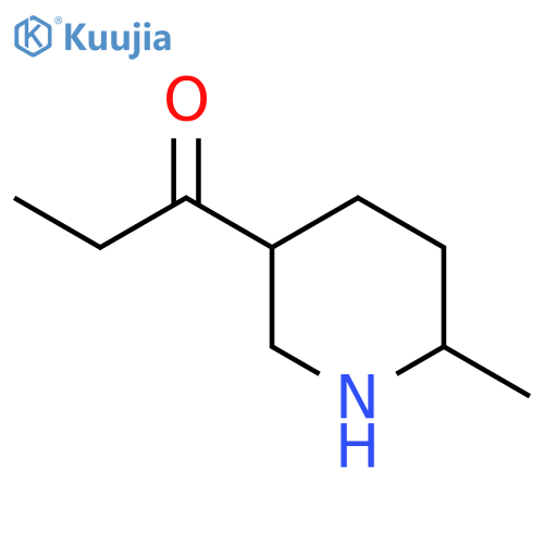 1-Propanone, 1-(6-methyl-3-piperidinyl)- structure