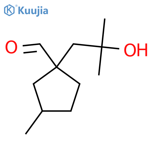1-(2-Hydroxy-2-methylpropyl)-3-methylcyclopentane-1-carbaldehyde structure