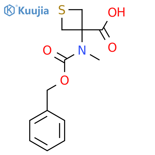 3-{[(Benzyloxy)carbonyl](methyl)amino}thietane-3-carboxylic acid structure
