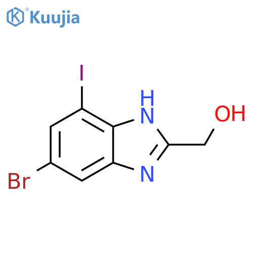 6-Bromo-2-(hydroxymethyl)-4-iodobenzimidazole structure