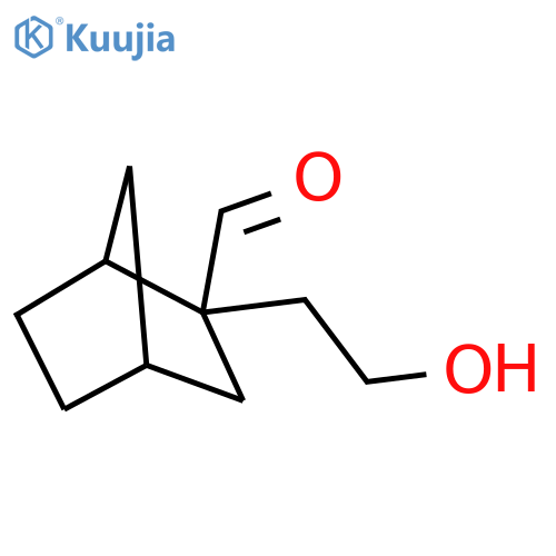 2-(2-hydroxyethyl)bicyclo2.2.1heptane-2-carbaldehyde structure