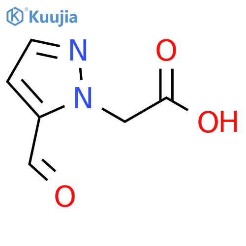 2-(5-formyl-1H-pyrazol-1-yl)acetic acid structure