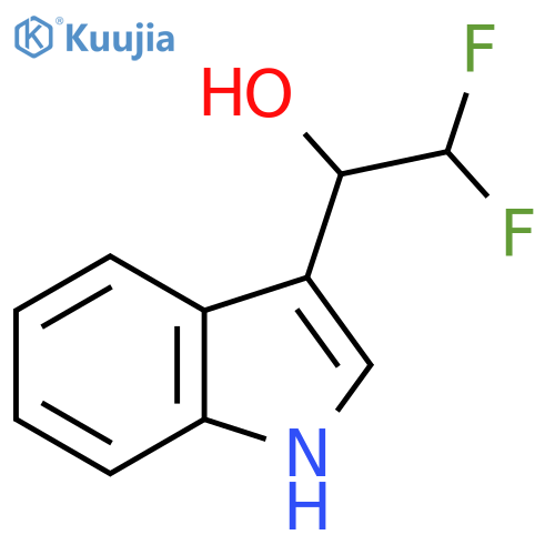 2,2-difluoro-1-(1H-indol-3-yl)ethan-1-ol structure