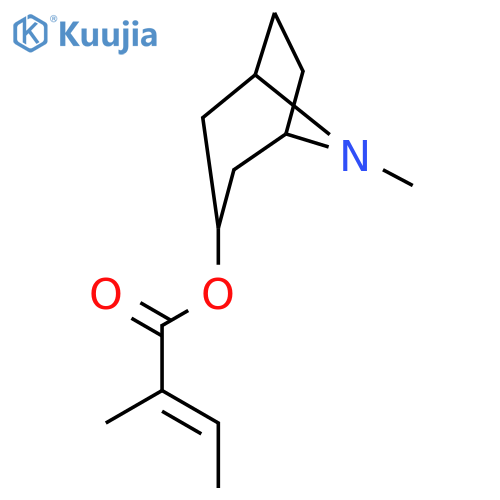 2-methyl-but-2-enoic acid tropan-3-yl ester structure