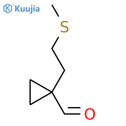 1-2-(methylsulfanyl)ethylcyclopropane-1-carbaldehyde structure