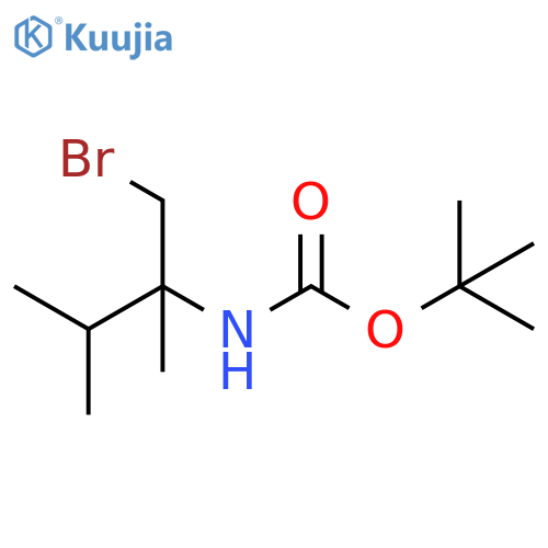 tert-butyl N-(1-bromo-2,3-dimethylbutan-2-yl)carbamate structure