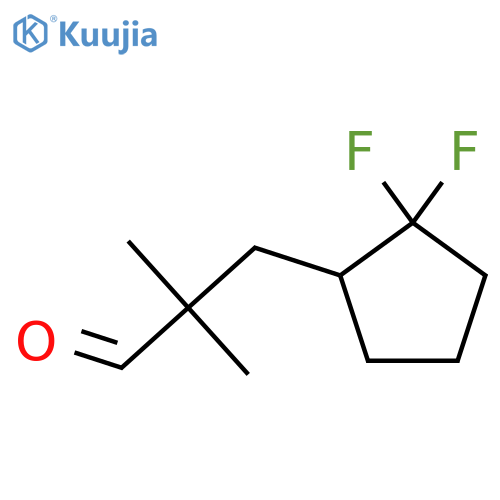 3-(2,2-Difluorocyclopentyl)-2,2-dimethylpropanal structure