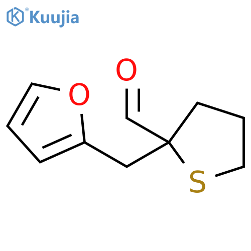 2-(furan-2-yl)methylthiolane-2-carbaldehyde structure