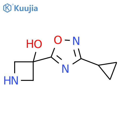 3-(3-cyclopropyl-1,2,4-oxadiazol-5-yl)azetidin-3-ol structure