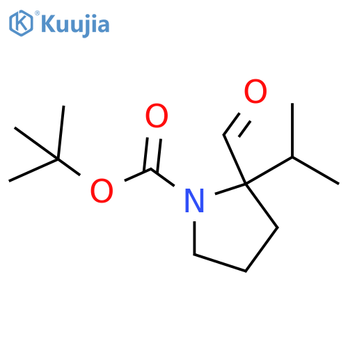 tert-Butyl 2-formyl-2-(propan-2-yl)pyrrolidine-1-carboxylate structure
