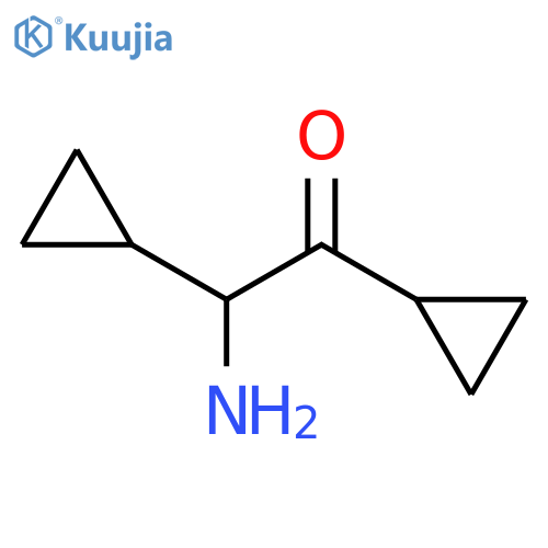 2-Amino-1,2-dicyclopropylethan-1-one structure