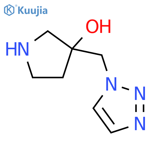3-(1H-1,2,3-triazol-1-yl)methylpyrrolidin-3-ol structure