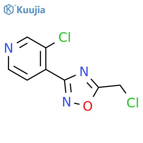 5-(chloromethyl)-3-(3-chloropyridin-4-yl)-1,2,4-oxadiazole structure