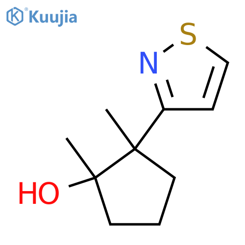 1,2-dimethyl-2-(1,2-thiazol-3-yl)cyclopentan-1-ol structure