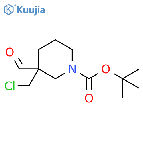 tert-butyl 3-(chloromethyl)-3-formylpiperidine-1-carboxylate structure