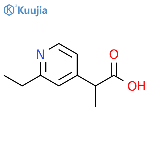 2-(2-ethylpyridin-4-yl)propanoic acid structure