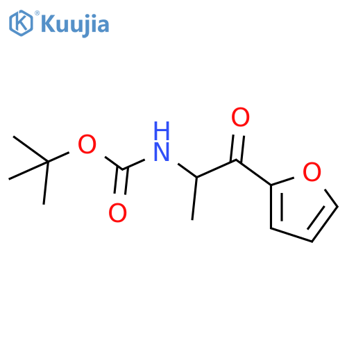 tert-butyl N-1-(furan-2-yl)-1-oxopropan-2-ylcarbamate structure