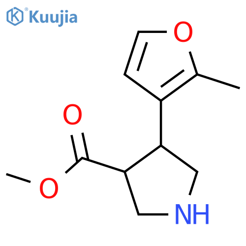 Methyl 4-(2-methylfuran-3-yl)pyrrolidine-3-carboxylate structure