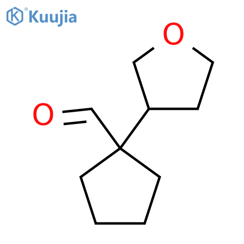 1-(oxolan-3-yl)cyclopentane-1-carbaldehyde structure