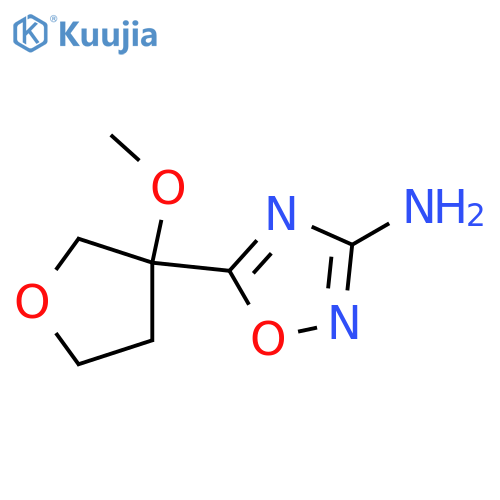 5-(3-methoxyoxolan-3-yl)-1,2,4-oxadiazol-3-amine structure