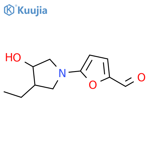 2-Furancarboxaldehyde, 5-(3-ethyl-4-hydroxy-1-pyrrolidinyl)- structure