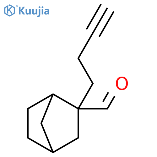 2-(but-3-yn-1-yl)bicyclo2.2.1heptane-2-carbaldehyde structure
