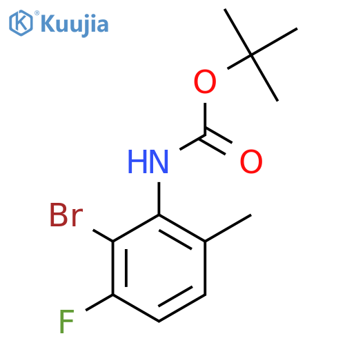tert-butyl N-(2-bromo-3-fluoro-6-methylphenyl)carbamate structure