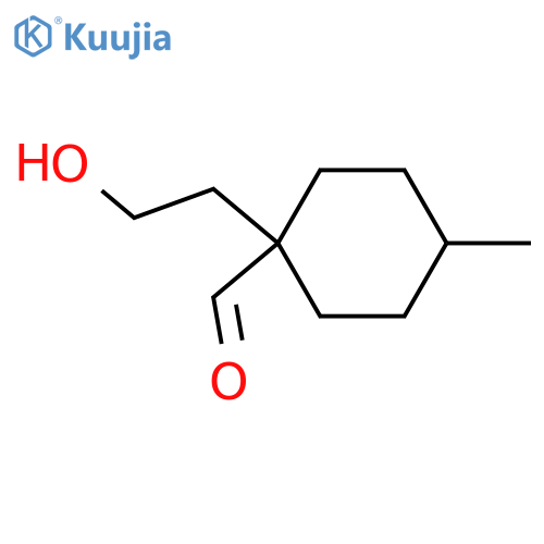 1-(2-Hydroxyethyl)-4-methylcyclohexane-1-carbaldehyde structure