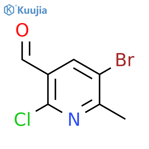 5-bromo-2-chloro-6-methylpyridine-3-carbaldehyde structure