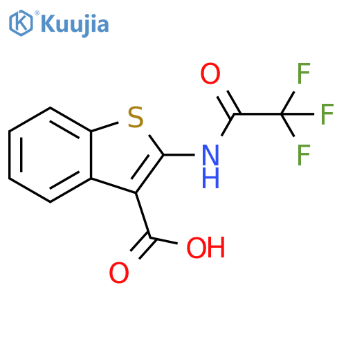 2-(trifluoroacetamido)-1-benzothiophene-3-carboxylic acid structure
