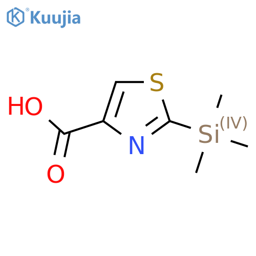 2-(Trimethylsilyl)-1,3-thiazole-4-carboxylic acid structure