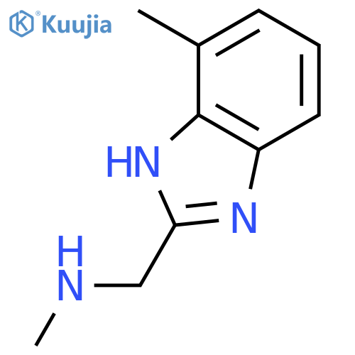 N-methyl-1-(7-methyl-1H-benzimidazol-2-yl)methanamine structure