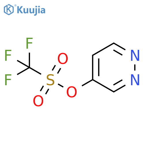 Methanesulfonic acid, 1,1,1-trifluoro-, 4-pyridazinyl ester structure