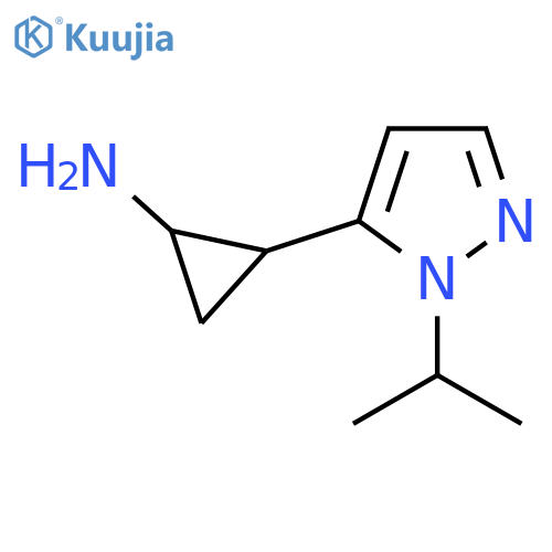 2-1-(propan-2-yl)-1H-pyrazol-5-ylcyclopropan-1-amine structure
