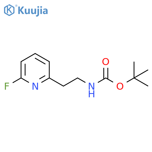 tert-butyl N-2-(6-fluoropyridin-2-yl)ethylcarbamate structure
