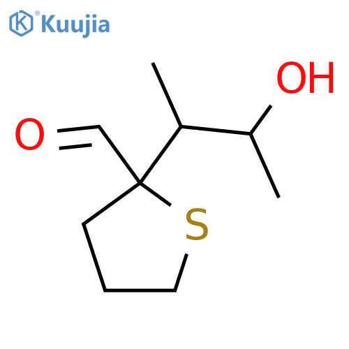 2-(3-Hydroxybutan-2-yl)thiolane-2-carbaldehyde structure
