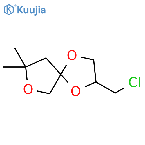 2-(chloromethyl)-8,8-dimethyl-1,4,7-trioxaspiro4.4nonane structure