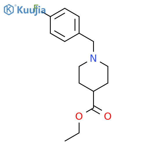 Ethyl 1-(4-fluorobenzyl)-4-piperidinecarboxylate structure