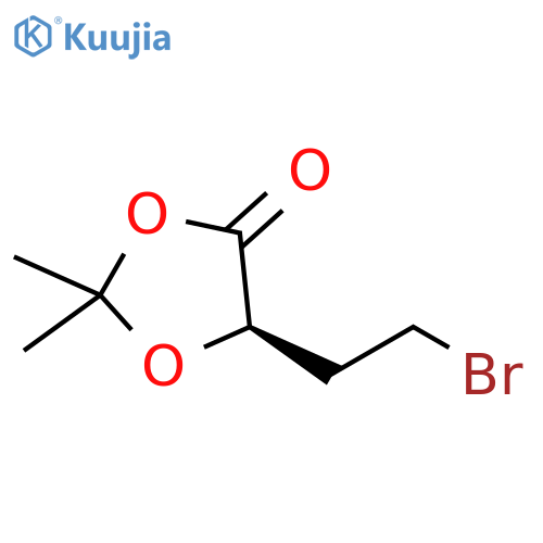 1,3-Dioxolan-4-one, 5-(2-bromoethyl)-2,2-dimethyl-, (5R)- structure