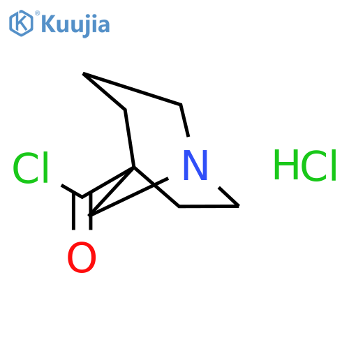 1-Azabicyclo[3.2.1]octane-5-carbonyl chloride, hydrochloride structure