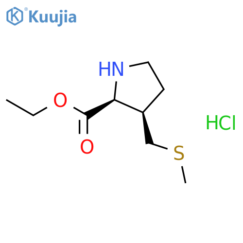 L-Proline, 3-[(methylthio)methyl]-, ethyl ester, hydrochloride, (3R)- structure