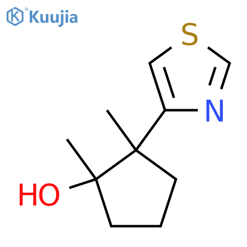 1,2-Dimethyl-2-(1,3-thiazol-4-yl)cyclopentan-1-ol structure