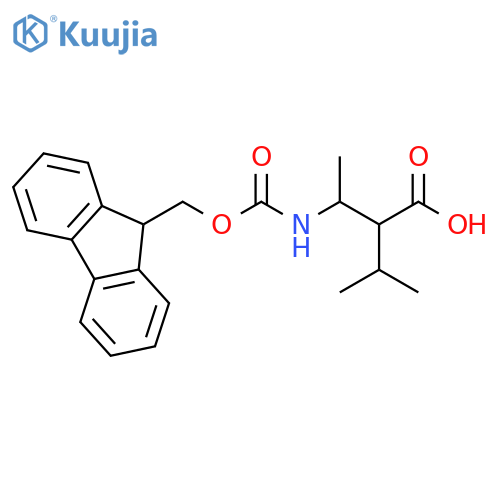 Butanoic acid, 2-[1-[[(9H-fluoren-9-ylmethoxy)carbonyl]amino]ethyl]-3-methyl- structure